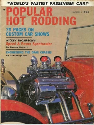 1962 Popular Hot Rodding. June. First 1rst issue, Vol.1#1. Rare! See Contents. - Image 1 of 2