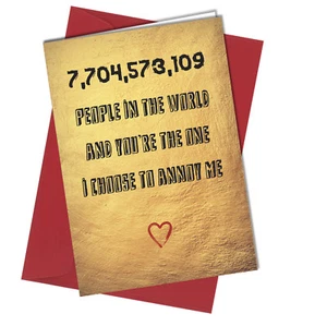 #848 Husband Wife Partner Valentines Anniversary Birthday Christmas Rude Card - Picture 1 of 2