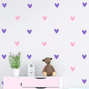 Hearts Wall Decals Peel and Stick for Kids, Baby Bedroom Nursery and Living R... - Picture 1 of 9