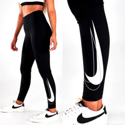 Nike Womens Leggings Sportswear Gym Bottom Jogging Activewear Black S M L XL