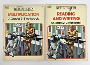 VTG Star Wars Return of the Jedi Reading and Writing & Math ROTJ Workbooks 1983 - Picture 1 of 20
