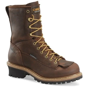 Carolina® Men's Spruce Logger 8" Waterproof Steel Toe Boots CA9824 - Picture 1 of 7