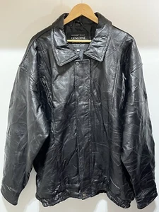 HERREN MAXAM GEFÜTTERT XXXL SCHWARZ LEDERJACKE italienisches Mosaik genarbtes Lammleder - Bild 1 von 11