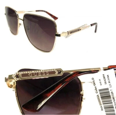 Nuevas gafas de sol para mujer GUESS GO00002 doradas/marrones $75 Foto 1 de 4
