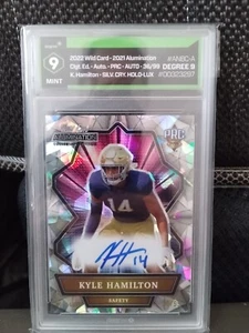 2022 Wild Card Alumination Holo Lux /99 Kyle Hamilton Rookie RC Graded DEGREE 9  - Picture 1 of 2