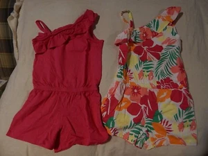 NWT 5 6 7 8 10 12 GYMBOREE HOP n ROLL SUMMER ROMPER PINK or FLORAL U-PIK  - Picture 1 of 3