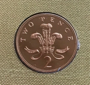 1990 TWO 2 PENCE COIN 2P BRILLIANT UNCIRCULATED BUN BUNC - Picture 1 of 3