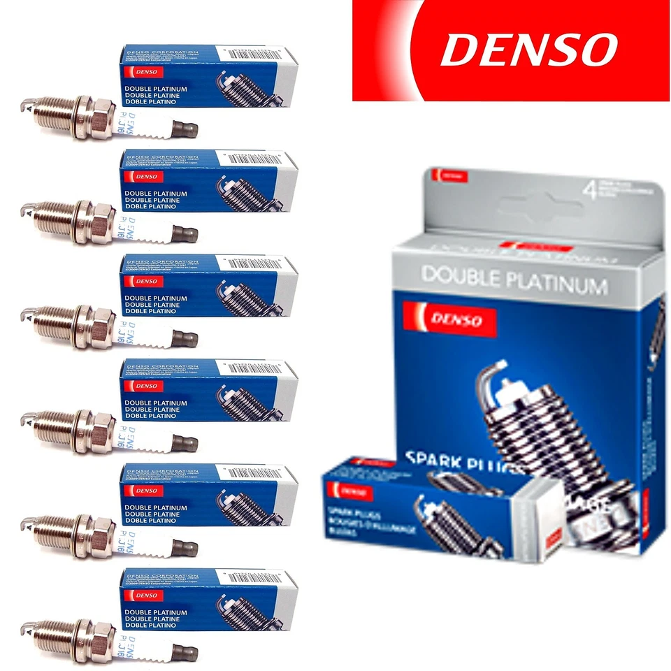 Paquete de 6 bujías Denso doble platino para MAZDA B3000 V6-3,0 L 1998-1999 Foto 1 de 4