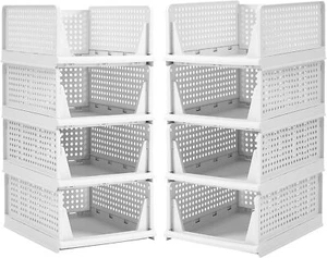 4X Stackable Wardrobe Drawer Units Organizer.Clothes Closet.Storage Basket.Boxes - Picture 1 of 23