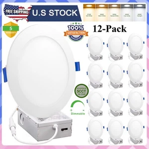 LED Recessed Ultra Thin Ceiling Light 12Pack 6” - 1050LM - 12W - 5CCT - Dimmable - Picture 1 of 18