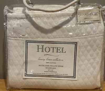 Hotel Collection Matelasse STANDARD  (1) Pillowsham White Diamond Quilted - Image 1 of 4