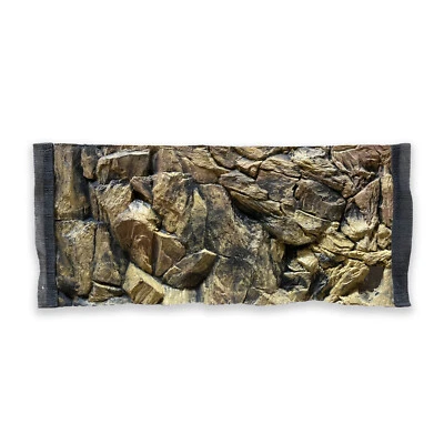 Aquariumrückwand mit 3D Struktur 60x30cm Steine Wurzel Natur Terra Handarb. NEU