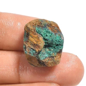 27.00 Cts Natural Azurite Malachite Loose Gemstone Radiant Druzy 18X15X11 mm - Picture 1 of 6