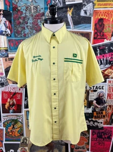 Vintage 90s Embroidered John Deer Keller's Sales Service Spokane Button Up Shirt - Picture 1 of 10
