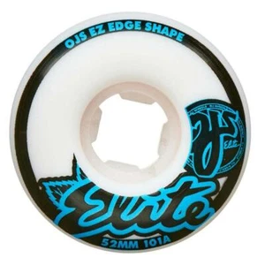 OJ Elite Wheels Elite 101a EZ Edge Skateboard Wheels White Blue 52mm - Picture 1 of 4