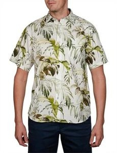 TOMMY BAHAMA Don`t Leaf Me Now Size S Small Short Sleeve Linen Shirt BNWT NWT - Picture 1 of 6