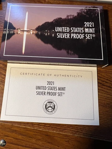 2021 S US Mint Silver Proof Set - 7 Coins - OGP Cover