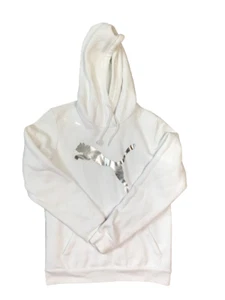 Puma Herren Hoodie Amplified Logo Weiß Sweatshirt Weiß Größe S - Bild 1 von 3