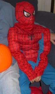 LIKE NEU QUALITY SPIDER MAN Halloween Costume Suit, 7 - 8 SIZE, RED BLUE - Picture 1 of 5