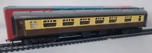 VINTAGE TRIX OO GAUGE PULLMAN HERON CARRIAGE COACH CHOCOLATE CREAM BOXED - Picture 1 of 4