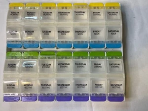 4 Times Daily Weekly Pill Box Organizer - Picture 1 of 3