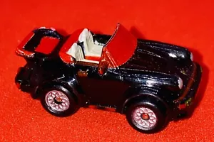 Vintage Micro Machines Porsche 911 Black Red Windows 1987 Galoob - Picture 1 of 5