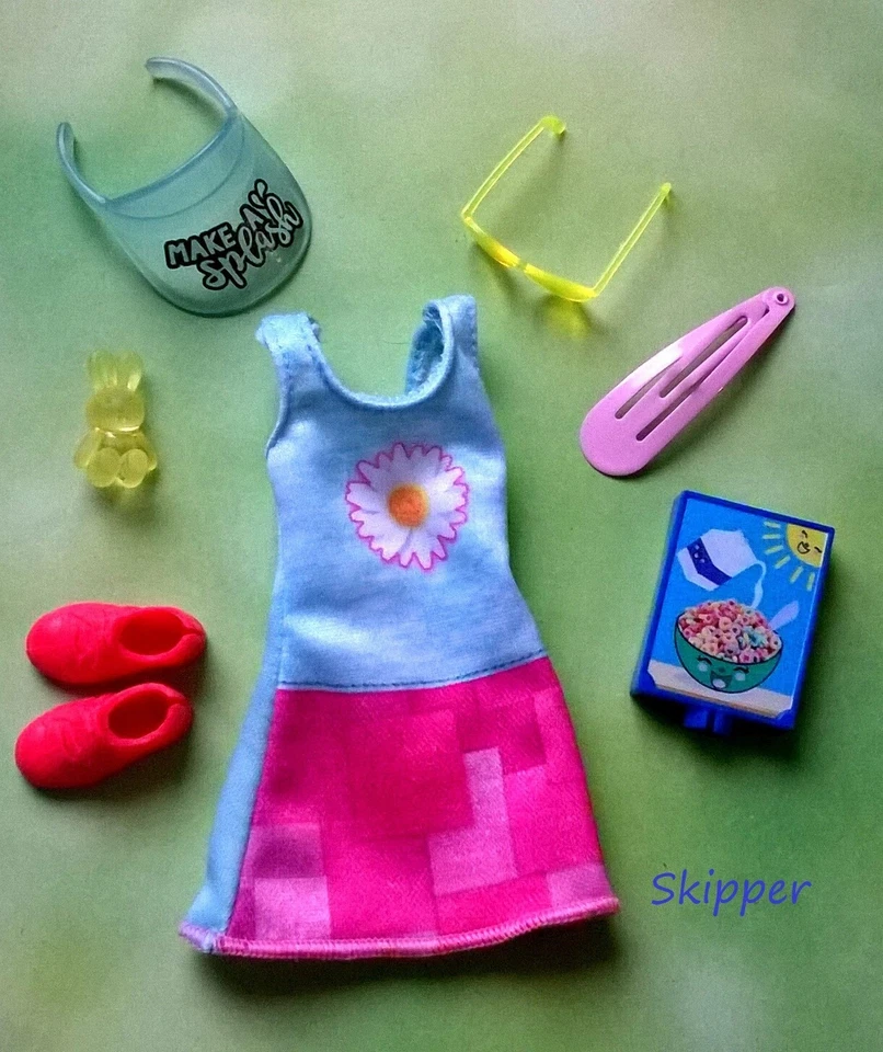 🌻Mattel Barbie Babysitter Inc Skipper 娃娃 衣服、配件和鞋子 HTF🍃 — 第 1/3 张图片