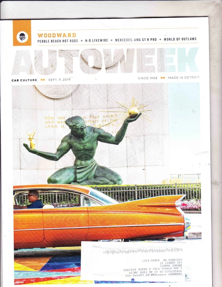 AUTOWEEK--1958 CADILLAC  COVER--SEPTEMBER 9 2019 - Image 1 of 1
