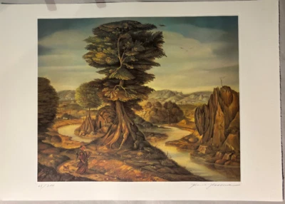 Karl Hodina Wien 1935-2017 Leopoldsdorf  Kunstdruck Landschaft 68/200  signiert - Bild 1 von 4