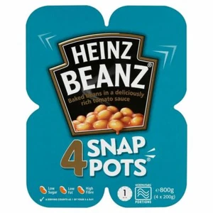 Heinz Baked Beanz in Tomato Sauce Snap Pots (4x200g) - Picture 1 of 1