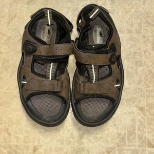 Footjoy Cooljoys 45607 Mens Brown Black Hook & Loop Strappy Golf Sandals Sz 9M - Picture 1 of 3