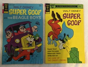 Gold Key Walt Disney SUPER GOOF Comic Book 27, 28 1973 BEAUTIFUL Cond. - Picture 1 of 5