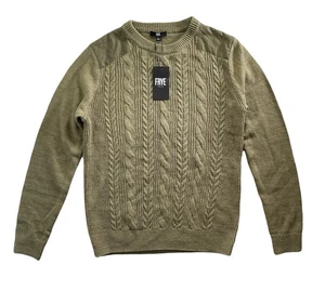Suéter Pullover Tejido con Cable Frye Grueso Tejido Manga Larga Cuello Redondo Verde Para Hombre S - Imagen 1 de 4