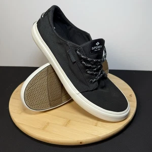 Sperry Top Spider Men's 11 Casual Lace Up STS12857 Black Canvas Memory Foam - Picture 1 of 8