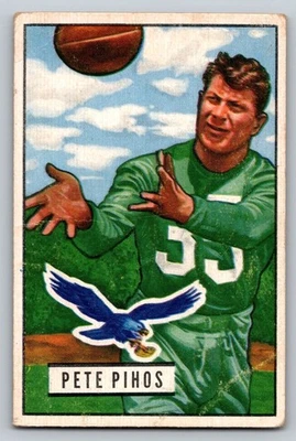 1951 Bowman - #46 - Pete Pihos - Philadelphia Eagles - VG - F0982 - Image 1 of 2