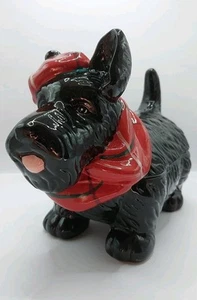 Scottie Dog Tartan Beret & Scarf Biscuit Sweet Cookie Jar - Grandma Wild’s 2015 - Picture 1 of 11