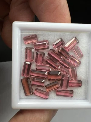 Turmalina naranja natural de 16,9 quilates (25 piezas) - piedras preciosas limpias de alta calidad Foto 1 de 4