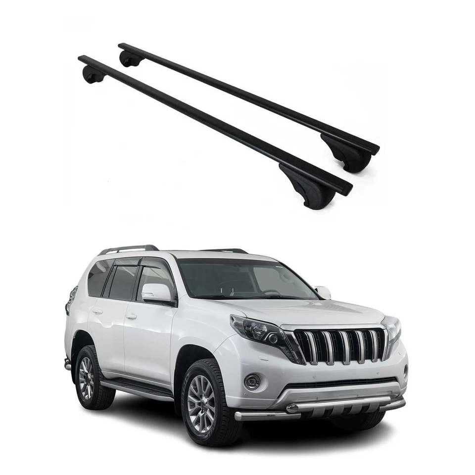 For 2008-2021 Toyota Land Cruiser Roof Racks Cross Bars Carrier Durable Black 2X - Image 1 of 4