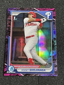 2024 Bowman Draft #BDC-108 Kodey Shojinaga Chrome Fuchsia Lunar Refractor #/199 - Picture 1 of 2