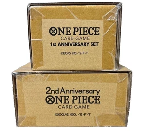 ONE PIECE Gioco di Carte Bandai 1° e 2° Anniversario Box Set Collezione Giappone - Foto 1 di 2