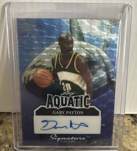 2025 Leaf Signature Series Gary Payton Aquatic Cracked Ice Auto 1/1 Sonics - Picture 1 of 2
