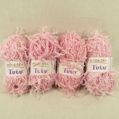 Moda Dea Tutu Yarn Color #3720 Petal Pink Lot of 4 Novelty Craft Fringe Art - Image 1 of 4