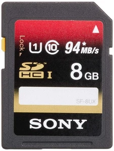 SONY SDHC UHS-I Memory Card 8GB SF-8UX T1 - Picture 1 of 1