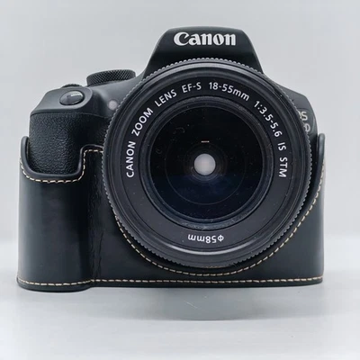Empuñadura de media funda de cuero para cámara Canon Eos 1300D 1500D 550D Rebel T6 T7 T2i Foto 1 de 3