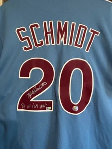 MIKE SCHMIDT Auto w/"80 NL/WS MVP" inscription Cooperstown Collection COA A000C - Picture 1 of 8