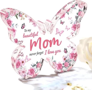 Mothers Day Gifts for Mom from Daughter Son: Unique Mom Birthday Gifts, Butterf - Picture 1 of 7