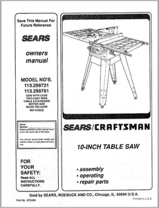 Sierra de mesa manual Sears Craftsman modelo # 113.298761 - Imagen 1 de 1
