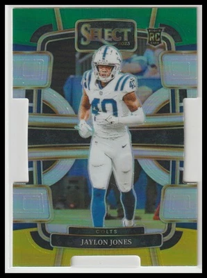 2023 Panini Select Jaylon Jones Green and Yellow Prizms Die Cuts Colts - Image 1 of 2