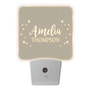 Personalized Night Light Wall Plug In Girls Boys Customized Gifts Baby Nursery - Picture 1 of 6