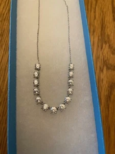 Touchstone Crystal Baroness Necklace BNIB Sterling Silver Retired - Bild 1 von 5